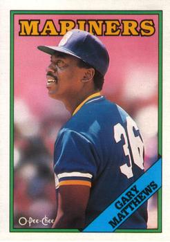1988 O-Pee-Chee Baseball Cards 156     Gary Matthews